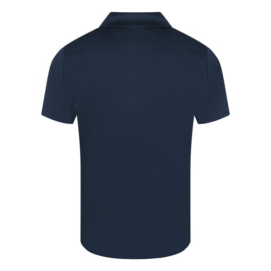 Lyle & Scott Getextureerd Marineblauw Poloshirt - Image 2
