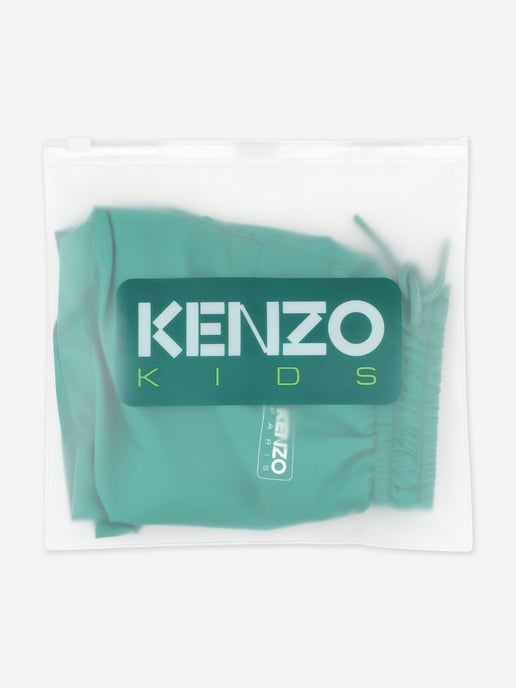 Baby Boys Logo Swim Shorts in Green - Image 3