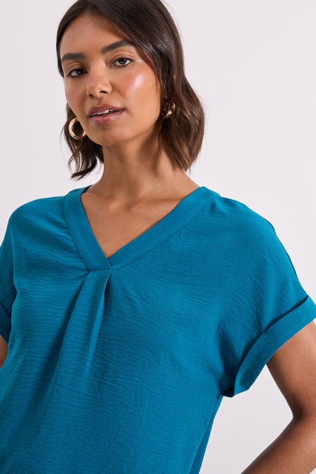 V Neck Grown On Sleeve Top - Image 4