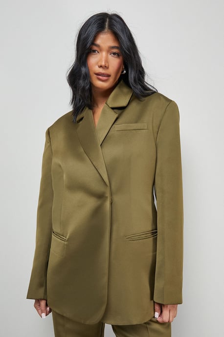 Premium Satin Oversized Blazer Co-ord - Image 1