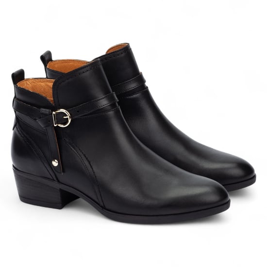 Pikolinos Dam Svarta Läder Ankelboots med Dragkedja och Klack - Daroca - Image 3