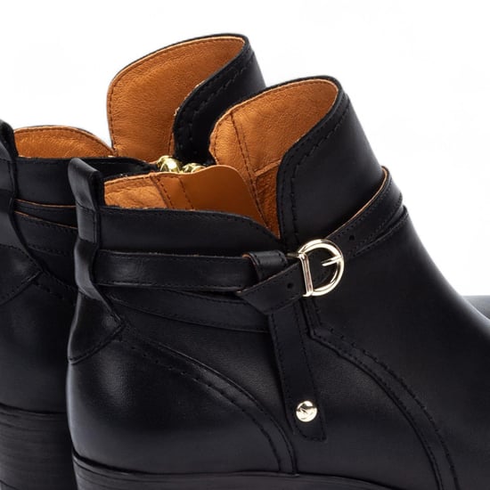 Pikolinos Dam Svarta Läder Ankelboots med Dragkedja och Klack - Daroca - Image 6
