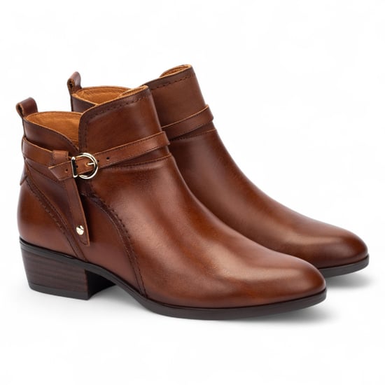 Pikolinos dam Cuero brunt läder ankelstövlett Zip Heel Bootie - Daroca - Image 3