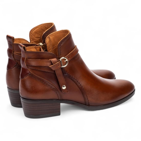 Pikolinos dam Cuero brunt läder ankelstövlett Zip Heel Bootie - Daroca - Image 4