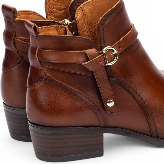 Pikolinos dam Cuero brunt läder ankelstövlett Zip Heel Bootie - Daroca - Image 6