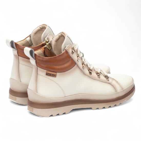 Pikolinos Women’s Nata White Leather Ankle Trainers Boots - Vigo - Image 4