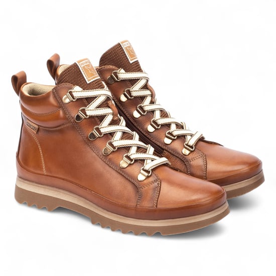 Pikolinos Women’s Brandy Brown Leather Ankle Trainers Boots - Vigo - Image 3