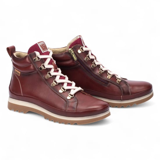 Pikolinos Women’s Arcilla Red Leather Ankle Trainers Boots - Vigo - Image 5