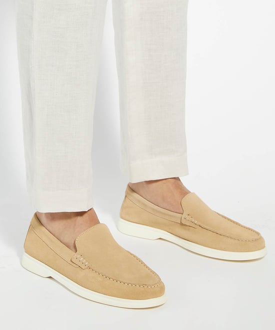 Dune Mens Wf Bufton - Wide Fit Suede Loafers - Image 3