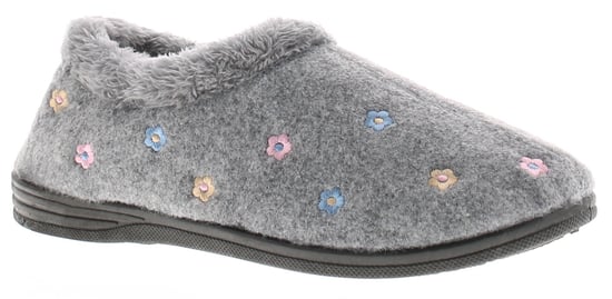 Strollers Womens Fluffy Slippers Buds Slip On grey - Image 1