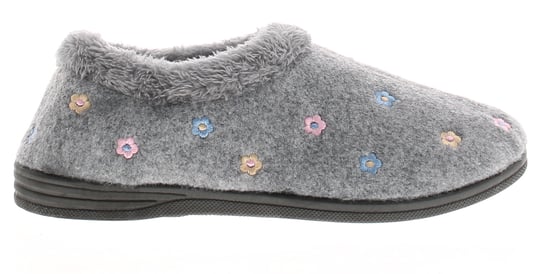 Strollers Womens Fluffy Slippers Buds Slip On grey - Image 2