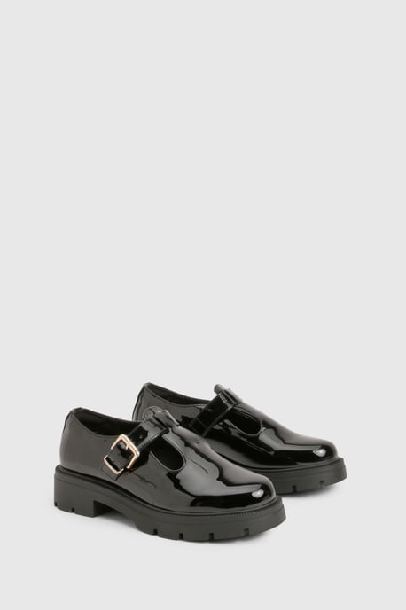 Wide Fit Patent T Bar Mary Janes Shoes - Image 2