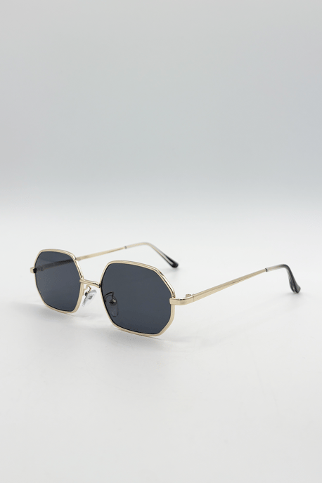 Oval Geometric Metal Frame Sunglasses - Image 2