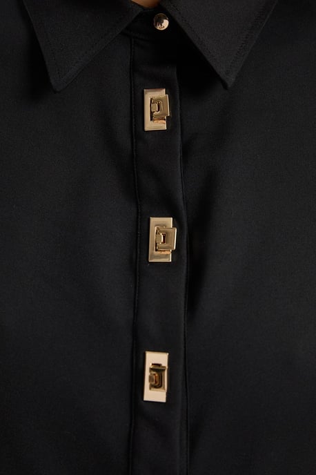 Techno Cotton Woven Short Sleeve Hardwear Detail Shirt - Image 3
