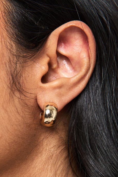 Gold Mini Hoop Earrings - Image 1