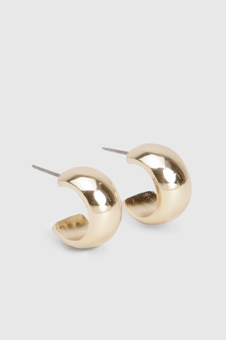 Gold Mini Hoop Earrings - Image 2