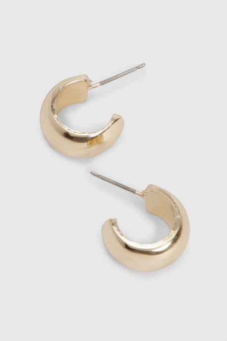 Gold Mini Hoop Earrings - Image 3