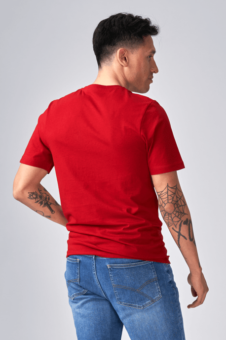 Biologisch basis-T-shirt - Rood - Image 2