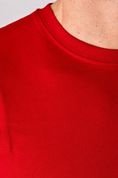 Biologisch basis-T-shirt - Rood - Image 3