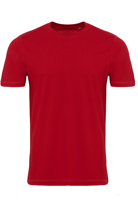 Biologisch basis-T-shirt - Rood - Image 4