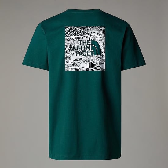 The North Face Men’s Short Sleeve Redbox Celebration T-Shirt in Deep Green - Image 3