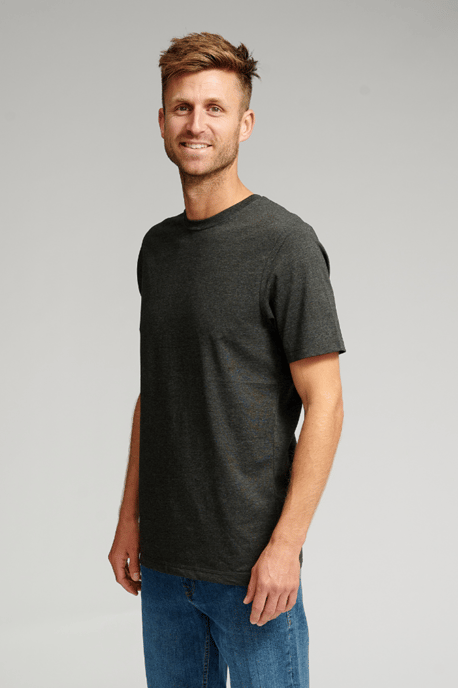 Biologisch basis-T-shirt - Donker grijs - Image 3