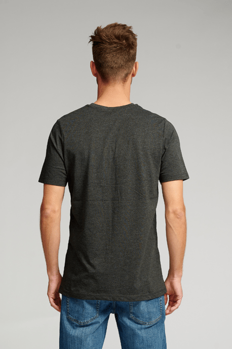 Biologisch basis-T-shirt - Donker grijs - Image 4