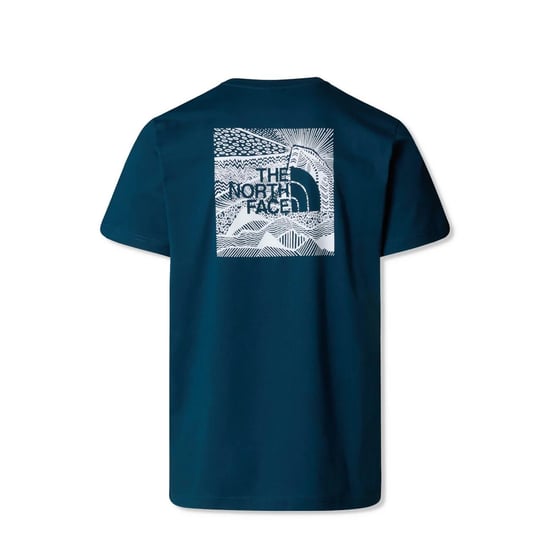 The North Face Men’s Short Sleeve Redbox Celebration T-Shirt in Midnight Petrol - Image 3