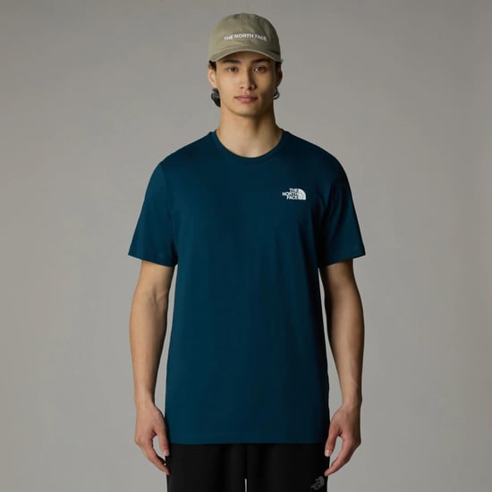 The North Face Men’s Short Sleeve Redbox Celebration T-Shirt in Midnight Petrol - Image 4