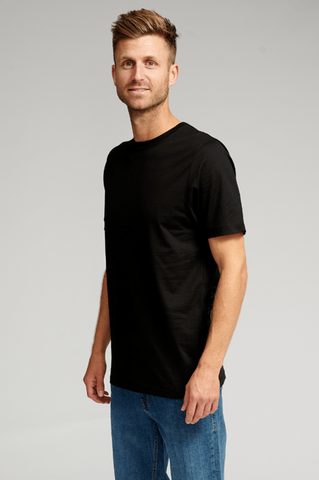 Biologisch basis-T-shirt - Zwart - Image 4