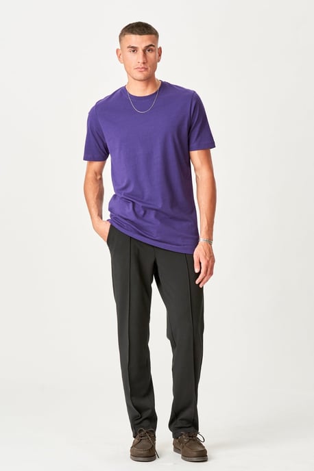 Biologisch basis-T-shirt - Paars - Image 3
