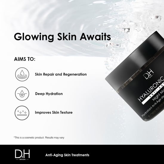 Dr H Hyaluronic Acid Anti-Ageing Night Moisturiser 60ml x 2 Duo Pack - Image 5
