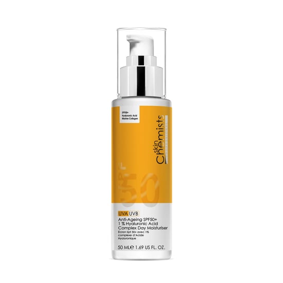 skinChemists Anti-Ageing SPF 50 1% Hyaluronic Acid Day Moisturiser 50ml - Image 2