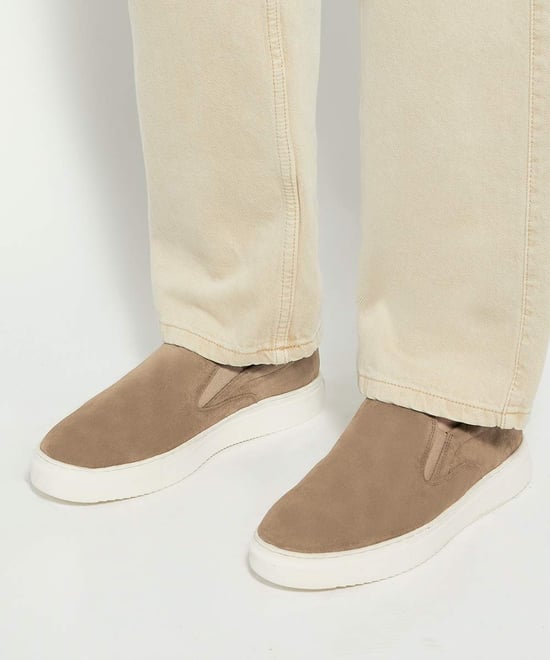Dune Mens Tillos - Suede Slip-On Cupsole Trainers - Image 3