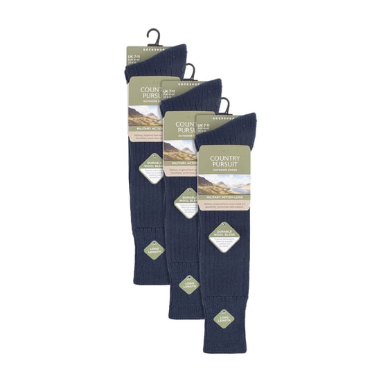3-Pack Lange Boot Heren Sokken voor Buiten Wellington | Knie Hoge Militaire Sokken - Image 2