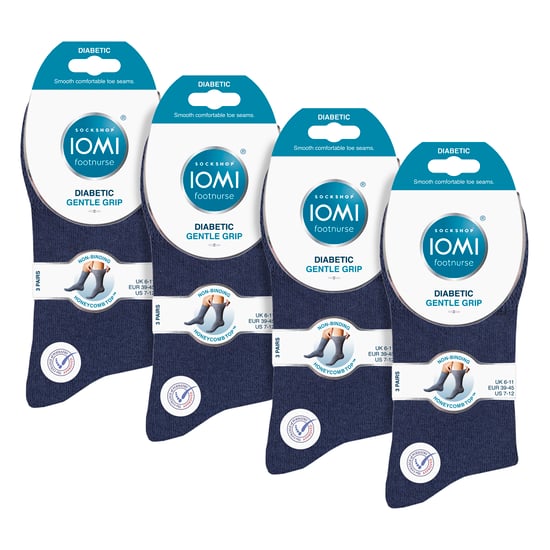 12 Paar Heren Gentle Grip Top Diabetessokken | Niet-elastische Katoenen Sokken - Image 2
