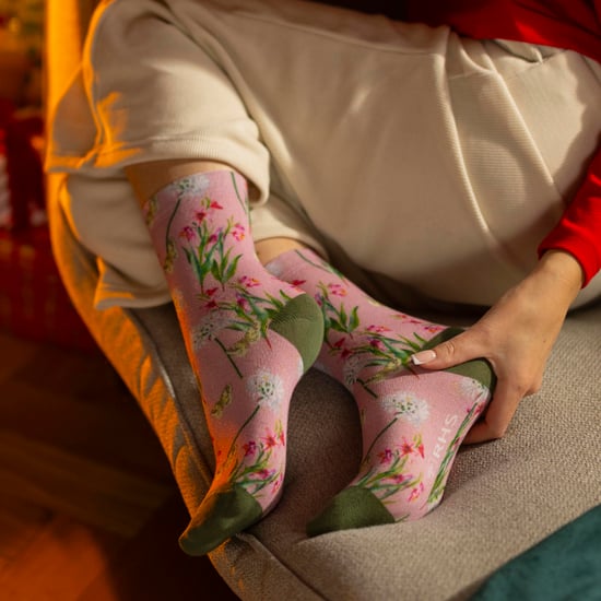 Damnovitetssockor | Roliga färgglada blommönstrade sockor 4-7 UK - Image 3
