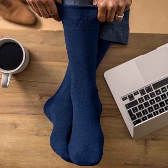 6 Pack Mens Non Elastic Cotton Diabetic Socks with Seamless Toe - Image 4