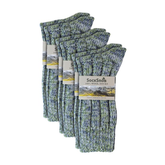 3-pack herrsockor i 100% ull med ribbat mönster och förstärkt häl och tå - Image 2