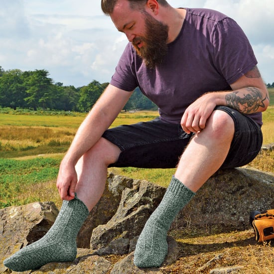 3-pack herrsockor i 100% ull med ribbat mönster och förstärkt häl och tå - Image 5