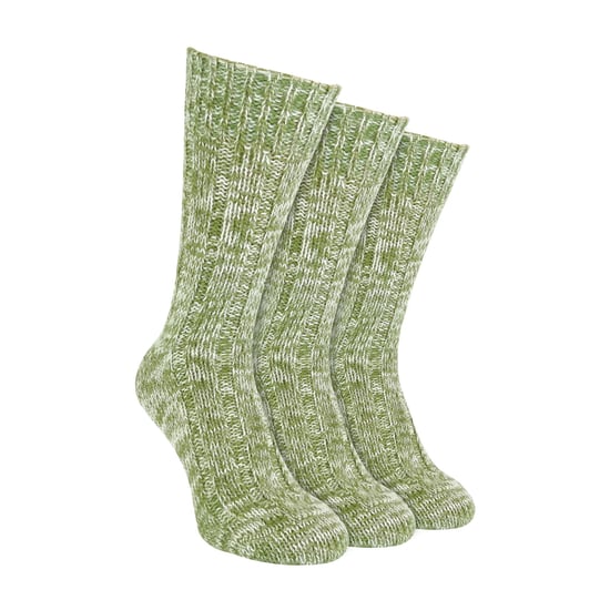 3-Pack Heren Warme 100% Wol Geribde Sokken met Versterkte Hak en Teneneind - Image 1