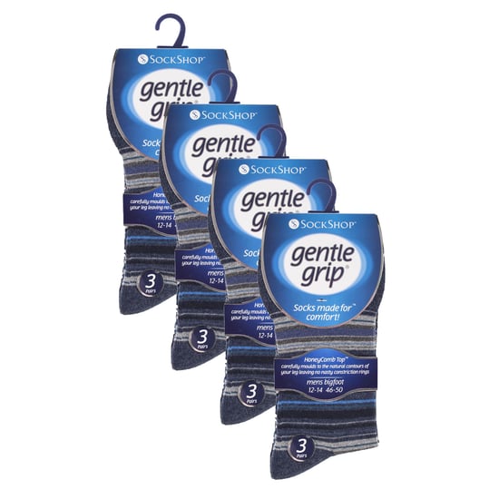 12 Par Herrar Mjuk Grepp Lösa Sockar | Extra Bredda Icke Elastiska Sockar - Image 2