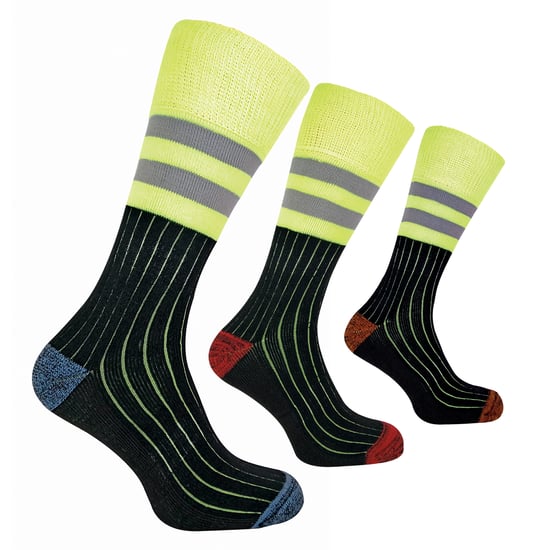 3-pack Herrar Tunga Bomull Hi Vis Arbetsstrumpor - Image 4