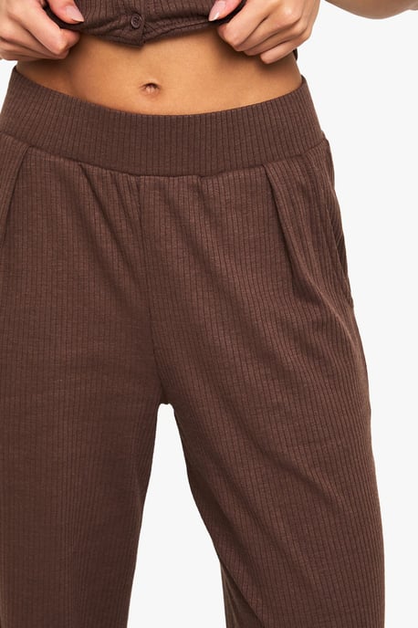 Rib Wide Leg Trouser - Image 4