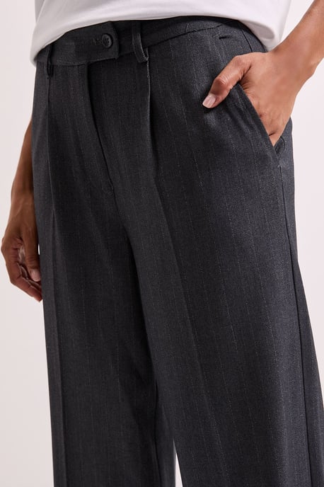 Pinstripe Wide Leg Trouser - Image 4