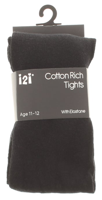 Girls Cotton Rich Tights School Tights black - Image 1