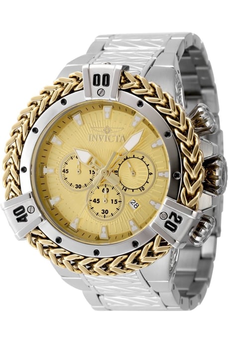 Invicta Bolt 48157 Heren Horloge - Quartz Uurwerk - Roestvrij Staal met gouden Wijzerplaat - 54mm - Image 1