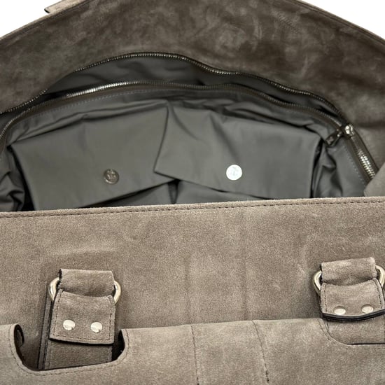 Brunello Cucinelli Weekend Bag in Grey Suede - Image 3