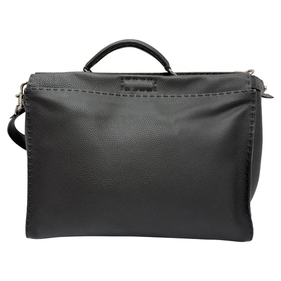 Fendi Selleria Peekaboo XL Top Handle Bag in Black Leather - Image 4