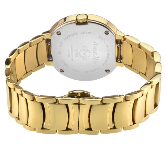 Amalfi Women's Swiss Quartz Diamond White MOP Dial Gold Stainless Steel Watch - Image 2